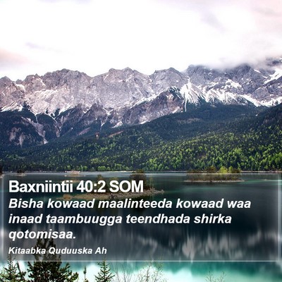 Baxniintii 40:2 SOM Bible Verse Image