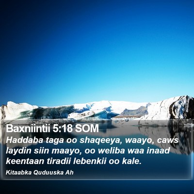 Baxniintii 5:18 SOM Bible Verse Image