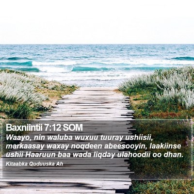 Baxniintii 7:12 SOM Bible Verse Image