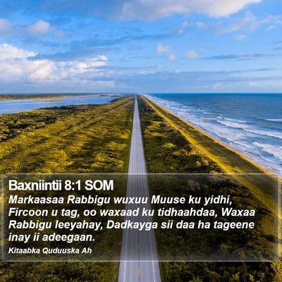 Baxniintii 8:1 SOM Bible Verse Image
