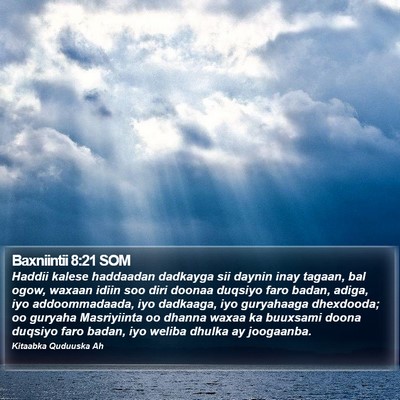 Baxniintii 8:21 SOM Bible Verse Image