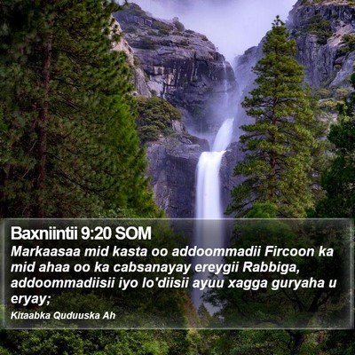Baxniintii 9:20 SOM Bible Verse Image