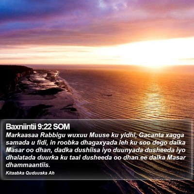 Baxniintii 9:22 SOM Bible Verse Image