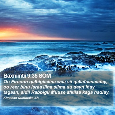Baxniintii 9:35 SOM Bible Verse Image