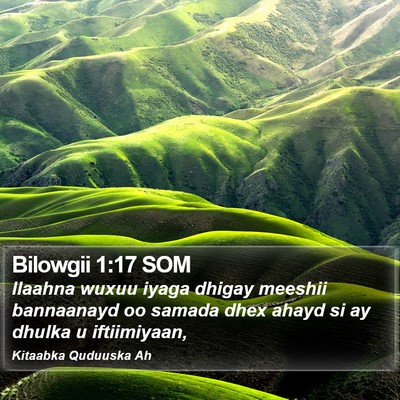 Bilowgii 1:17 SOM Bible Verse Image