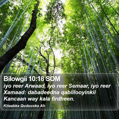 Bilowgii 10:18 SOM Bible Verse Image