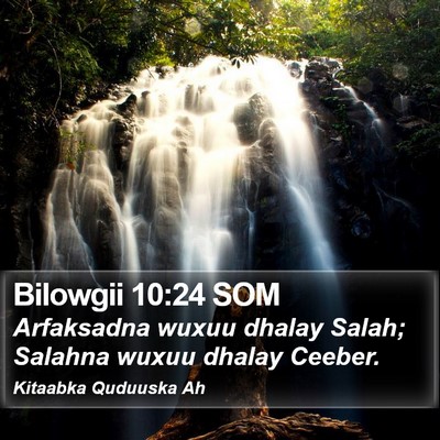 Bilowgii 10:24 SOM Bible Verse Image