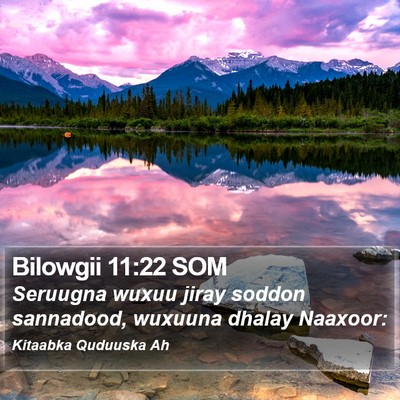 Bilowgii 11:22 SOM Bible Verse Image