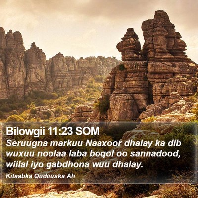 Bilowgii 11:23 SOM Bible Verse Image
