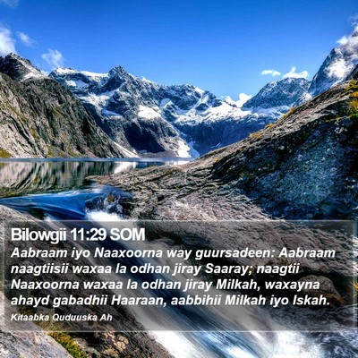 Bilowgii 11:29 SOM Bible Verse Image