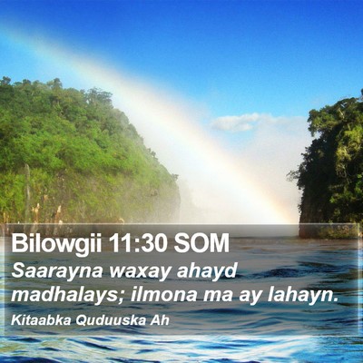 Bilowgii 11:30 SOM Bible Verse Image