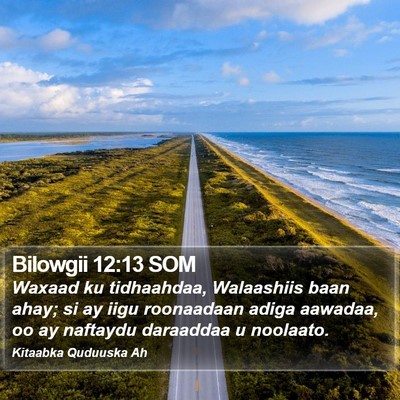 Bilowgii 12:13 SOM Bible Verse Image