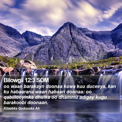 Bilowgii 12:3 SOM Bible Verse Image