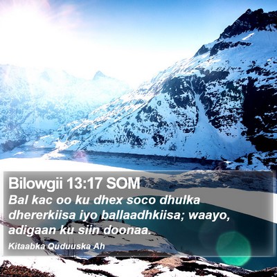 Bilowgii 13:17 SOM Bible Verse Image