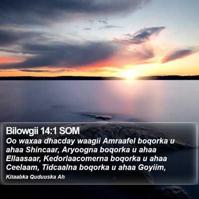 Bilowgii 14:1 SOM Bible Verse Image