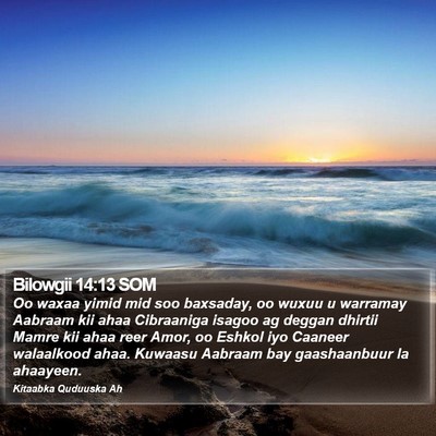 Bilowgii 14:13 SOM Bible Verse Image