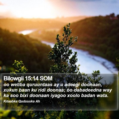 Bilowgii 15:14 SOM Bible Verse Image