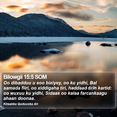 Bilowgii 15:5 SOM Bible Verse Image