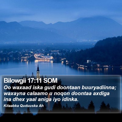 Bilowgii 17:11 SOM Bible Verse Image