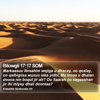 Bilowgii 17:17 SOM Bible Verse Image