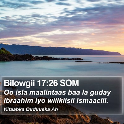 Bilowgii 17:26 SOM Bible Verse Image