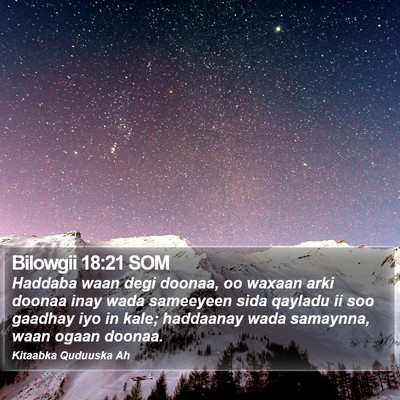 Bilowgii 18:21 SOM Bible Verse Image
