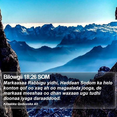 Bilowgii 18:26 SOM Bible Verse Image