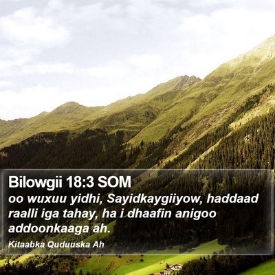 Bilowgii 18:3 SOM Bible Verse Image