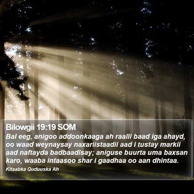 Bilowgii 19:19 SOM Bible Verse Image