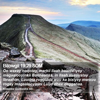 Bilowgii 19:29 SOM Bible Verse Image