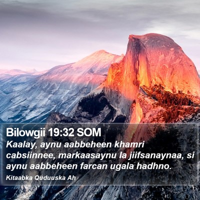 Bilowgii 19:32 SOM Bible Verse Image