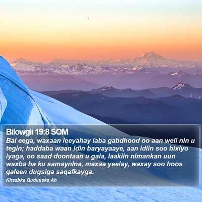 Bilowgii 19:8 SOM Bible Verse Image