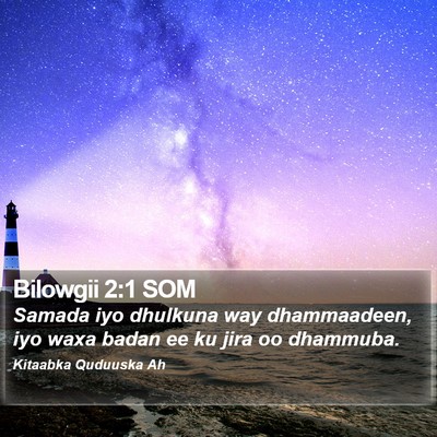 Bilowgii 2:1 SOM Bible Verse Image