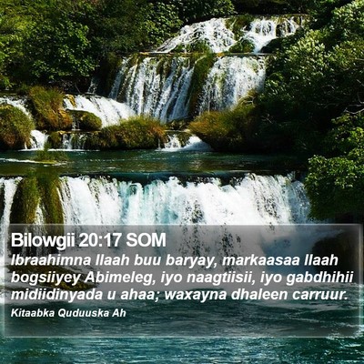 Bilowgii 20:17 SOM Bible Verse Image