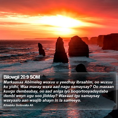 Bilowgii 20:9 SOM Bible Verse Image