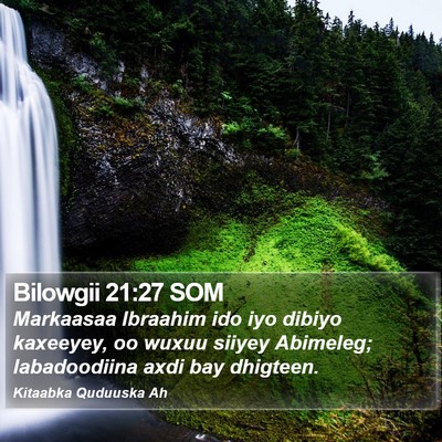 Bilowgii 21:27 SOM Bible Verse Image