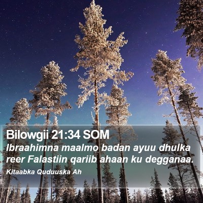 Bilowgii 21:34 SOM Bible Verse Image