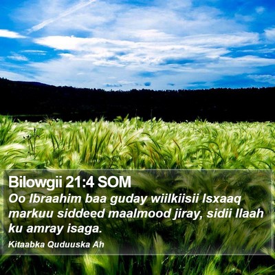 Bilowgii 21:4 SOM Bible Verse Image