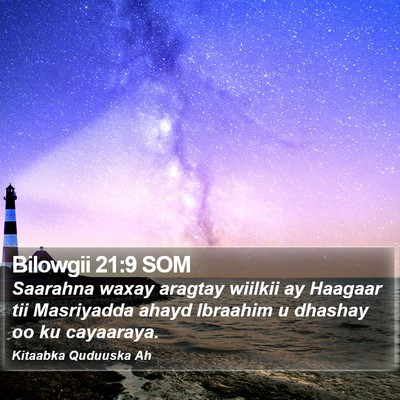 Bilowgii 21:9 SOM Bible Verse Image