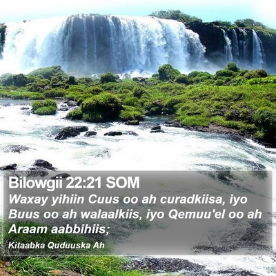 Bilowgii 22:21 SOM Bible Verse Image