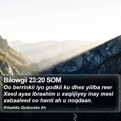 Bilowgii 23:20 SOM Bible Verse Image
