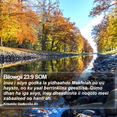 Bilowgii 23:9 SOM Bible Verse Image