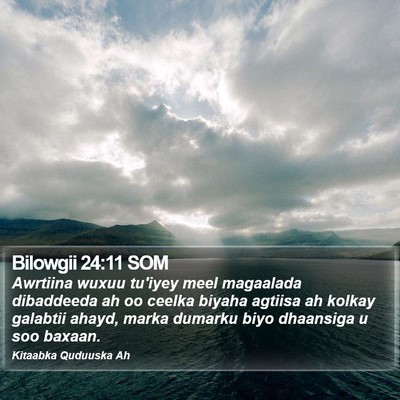 Bilowgii 24:11 SOM Bible Verse Image