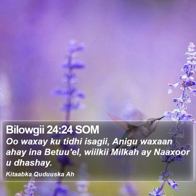 Bilowgii 24:24 SOM Bible Verse Image