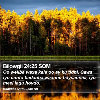 Bilowgii 24:25 SOM Bible Verse Image