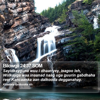 Bilowgii 24:37 SOM Bible Verse Image