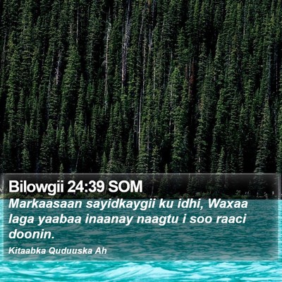 Bilowgii 24:39 SOM Bible Verse Image