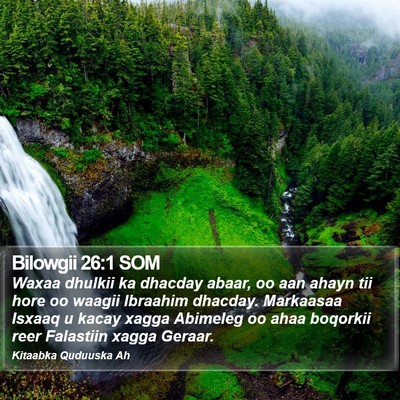 Bilowgii 26:1 SOM Bible Verse Image