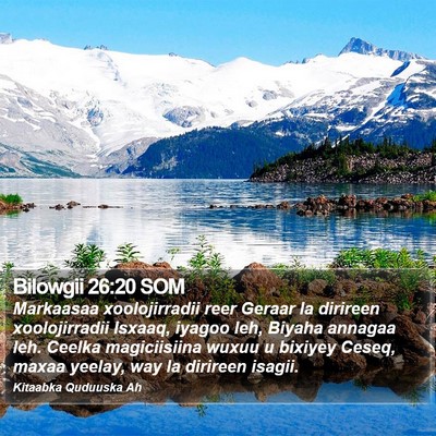 Bilowgii 26:20 SOM Bible Verse Image