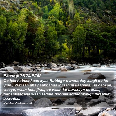 Bilowgii 26:24 SOM Bible Verse Image